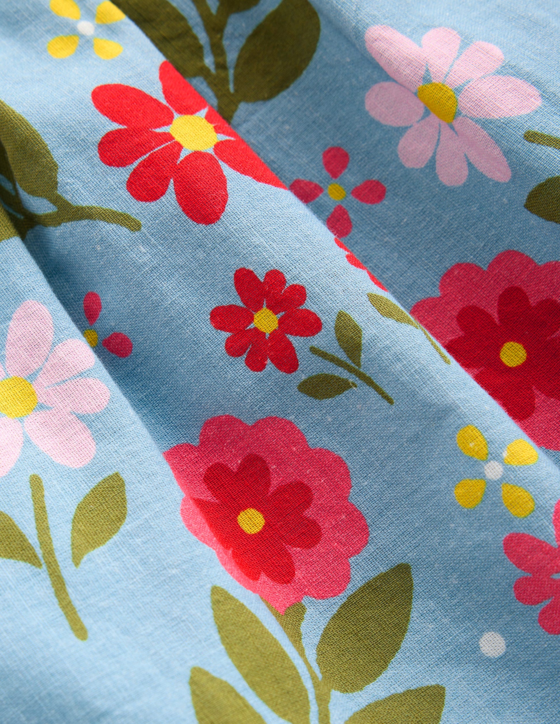 Ruffle Strap Sundress-Vintage Blue Floral Placement-3