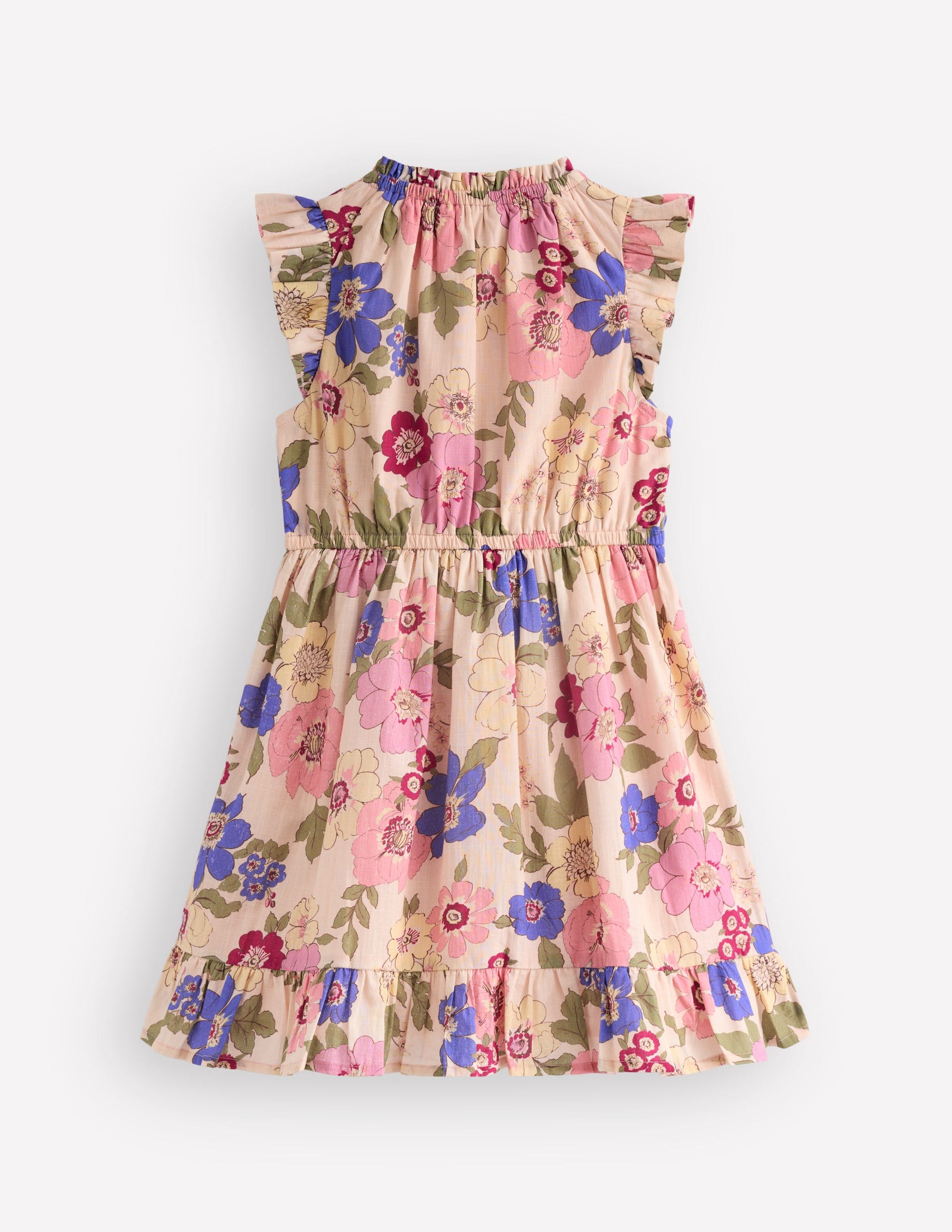 ladies pink floral dress Boden Girls Gathered Woven Dress in Pink