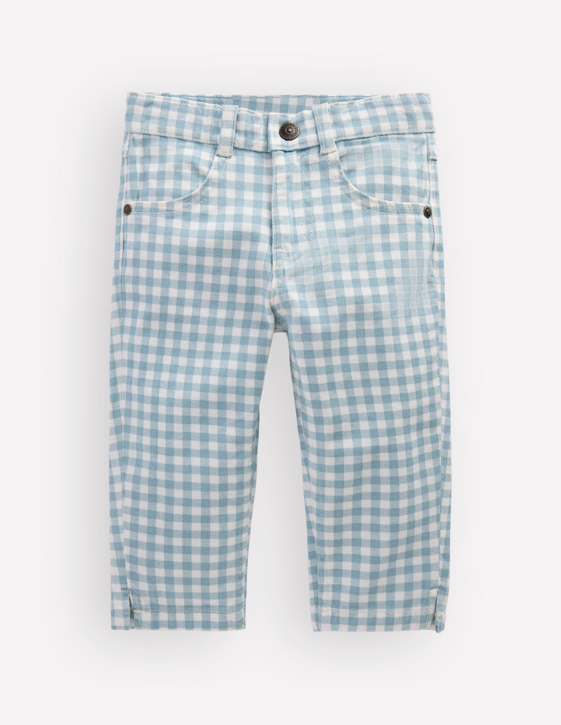 Capri Pants-Blue Gingham-4
