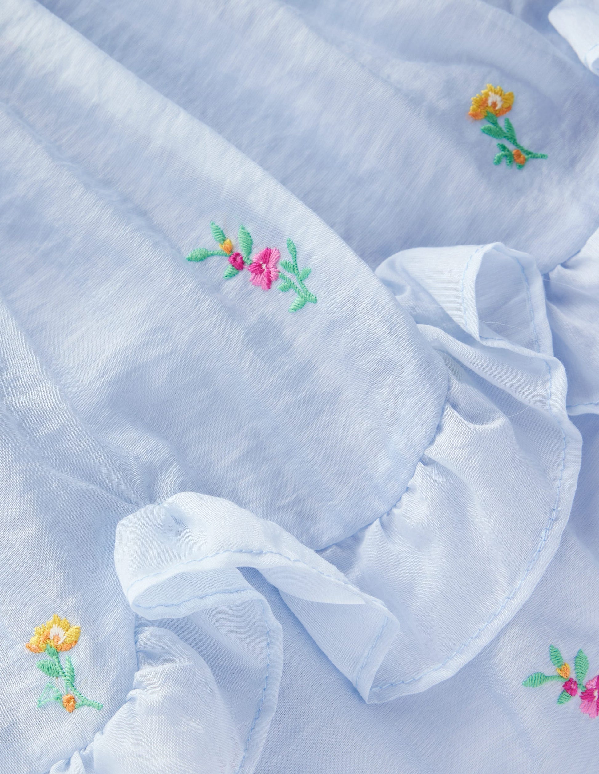 Tiered Ruffle Occasion Dress-Misty Blue-3
