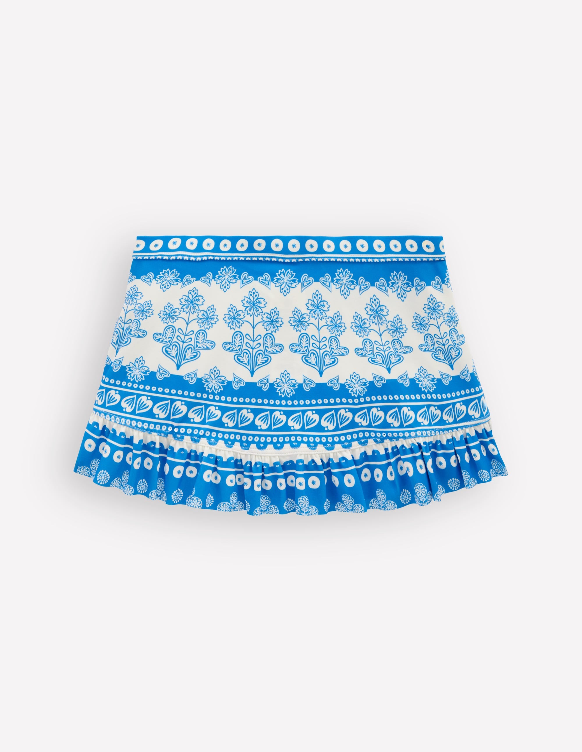 Swim Skirt - Azure Blue Woodblock | Boden USA