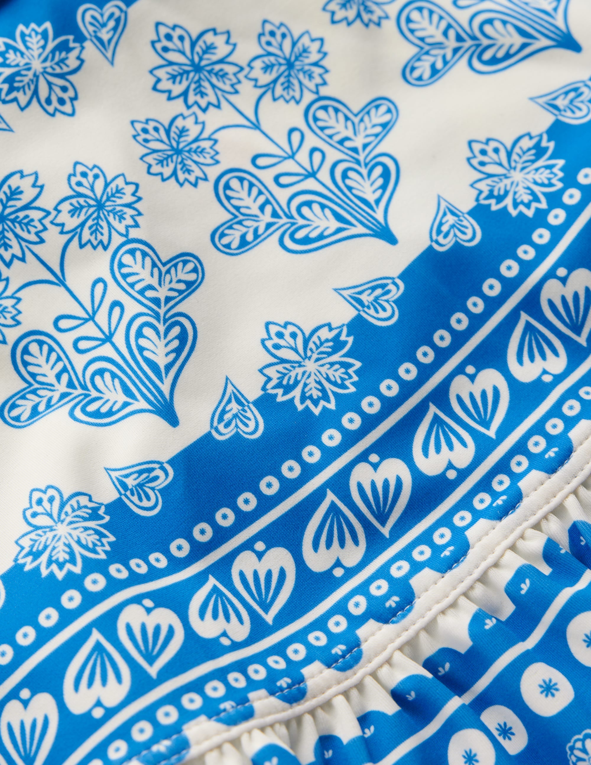 Swim Skirt - Azure Blue Woodblock | Boden USA