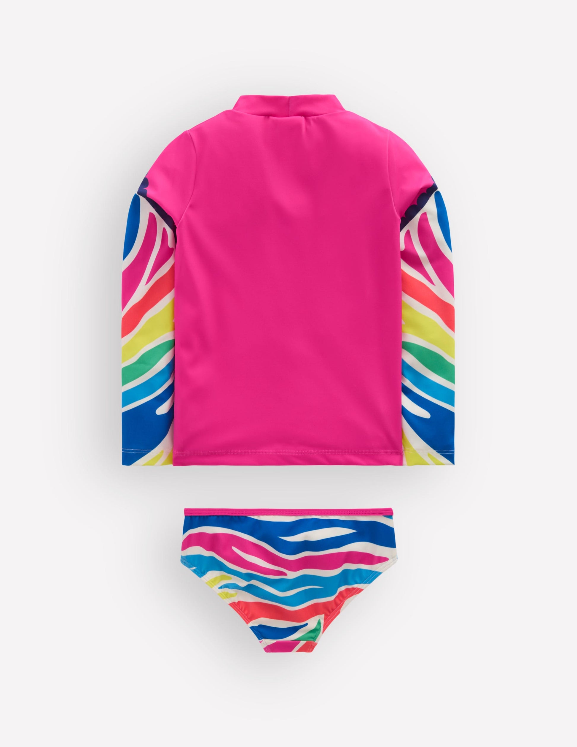 Appliqué Rash Vest Set-Raspberry Pink Zebra-2