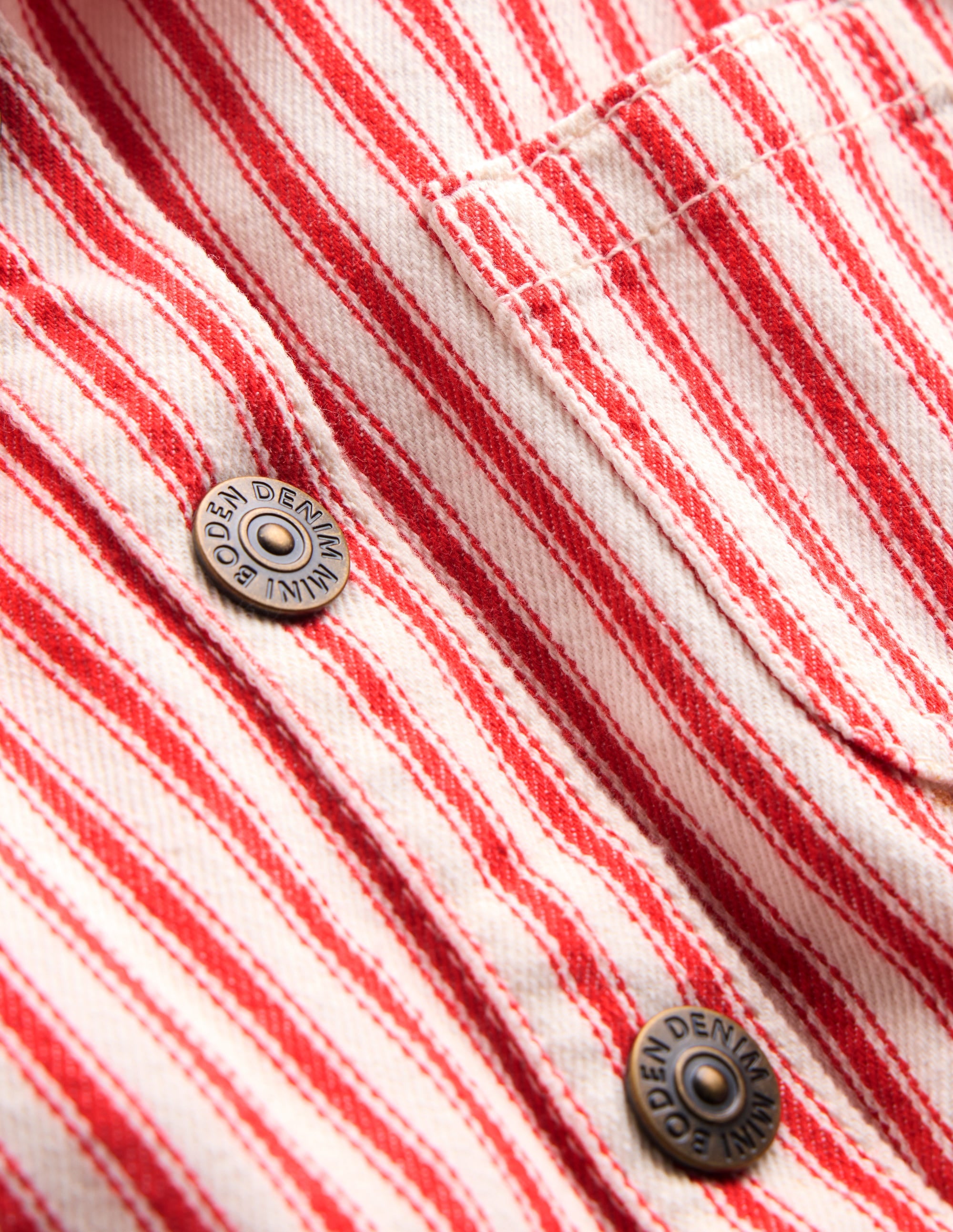 Embroidered Playsuit-Red Stripe - Image 3