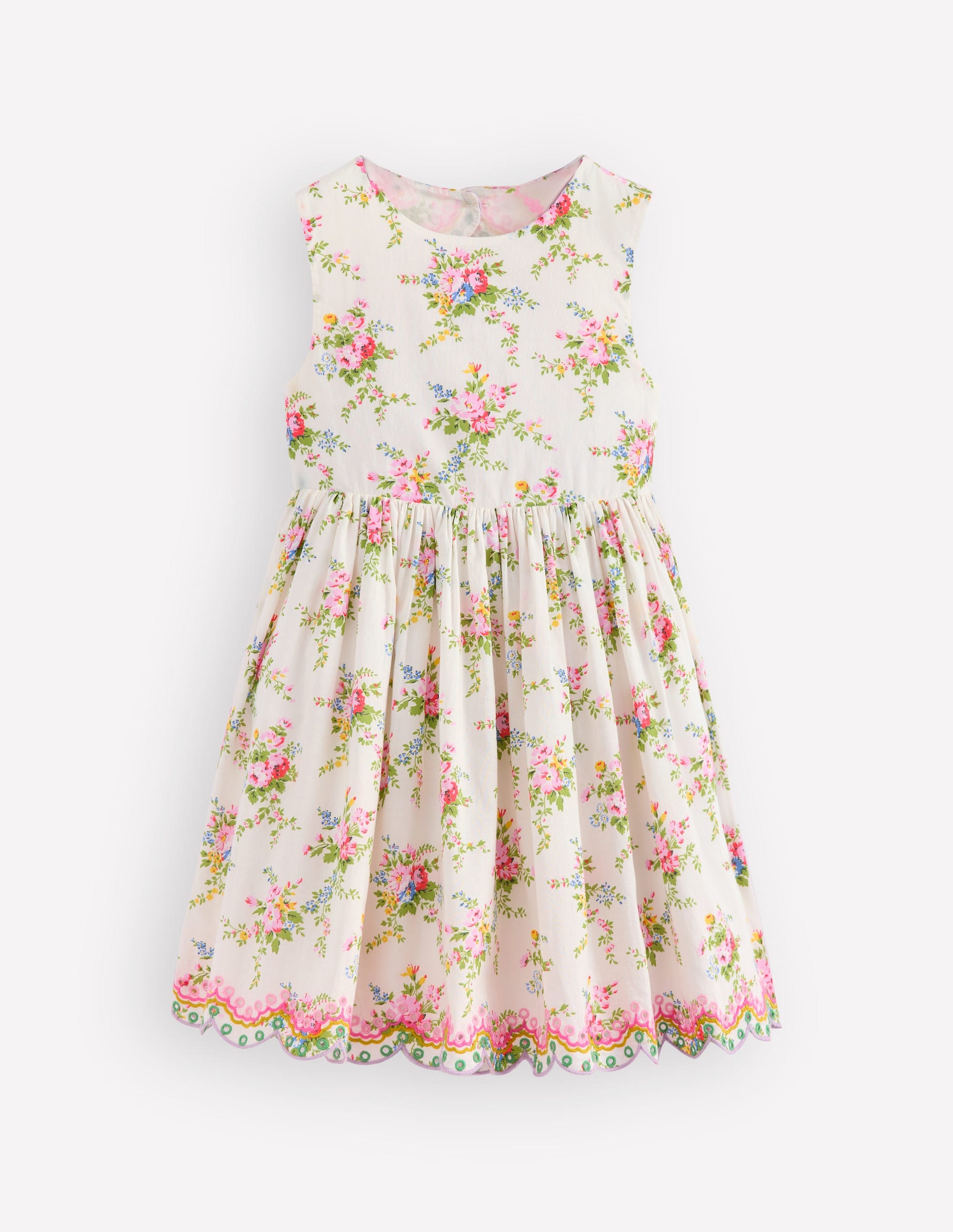 Broderie Back Detail Dress-Soft Ivory Rosa-1