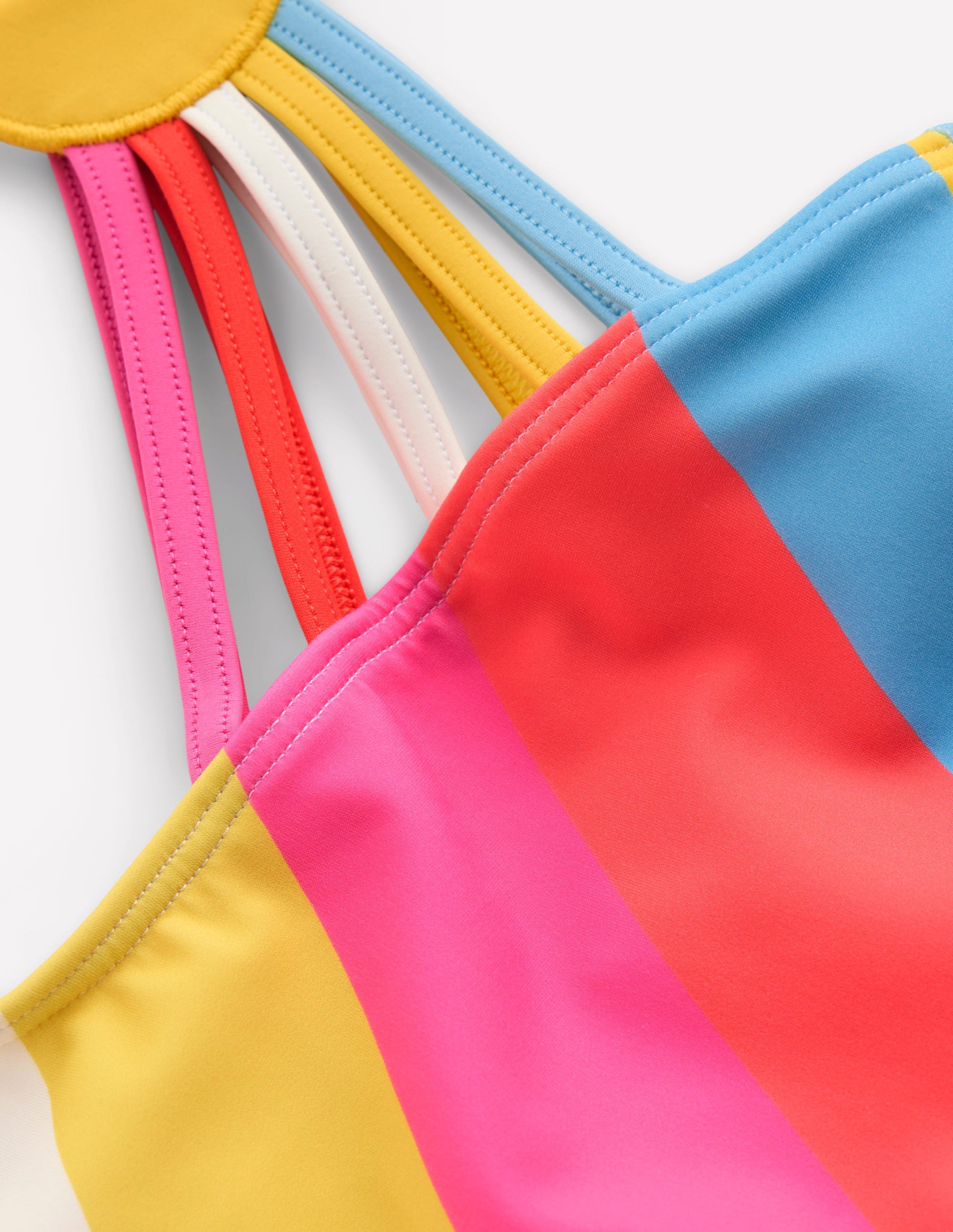 One Shoulder Ray Swimsuit-Rainbow-7