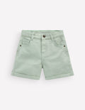 Woven Turn Back Short-Pale Green