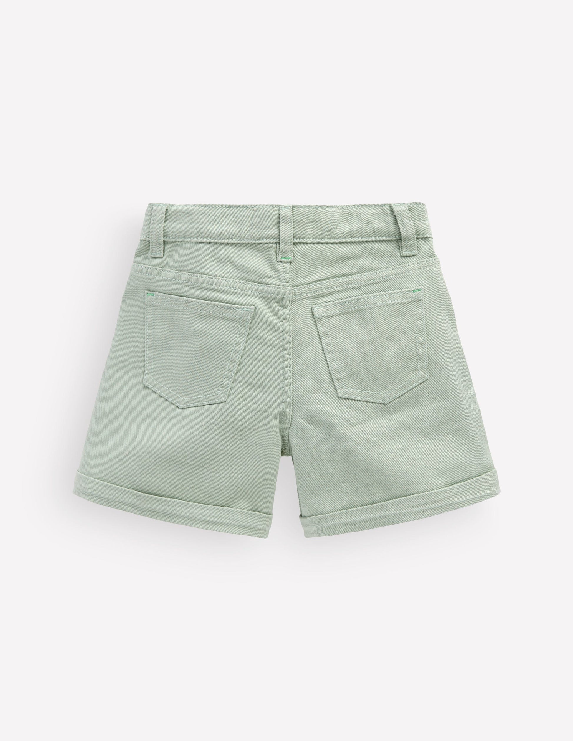Woven Turn Back Short-Pale Green-2