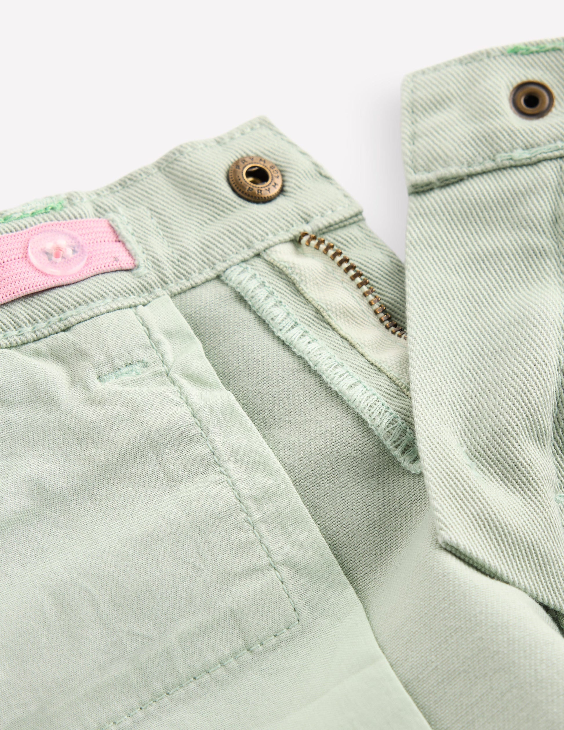 Woven Turn Back Short-Pale Green-4