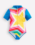 Short-sleeved Swimsuit-Multi Star