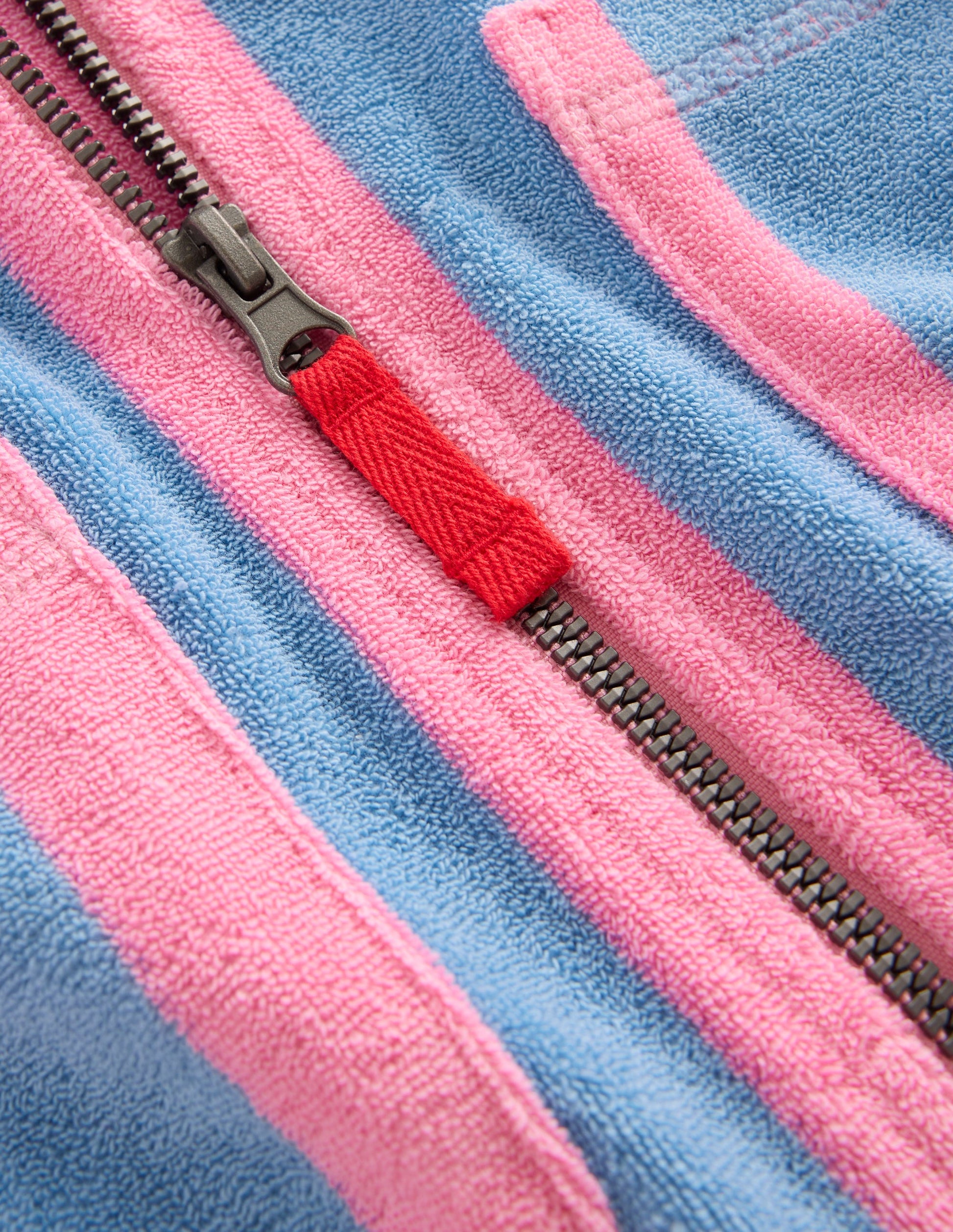 Romie Towelling Zip Throw-On-Multi Hotchpotch Stripe-4