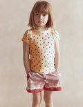 Short Sleeve Pointelle Top-Ivory Strawberry
