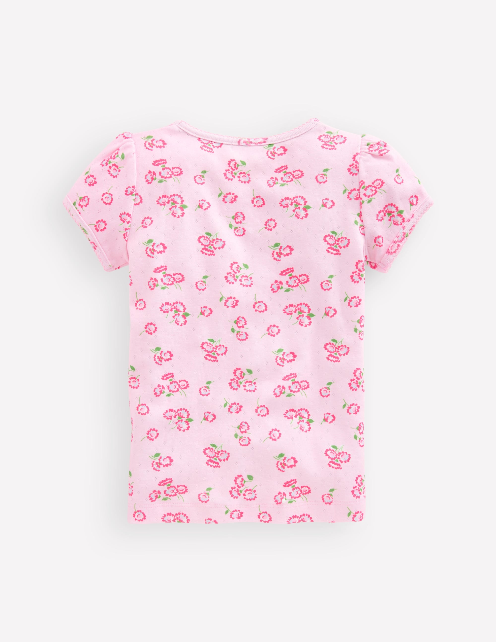 Short Sleeve Pointelle Top-Lotus Daisy - Image 2