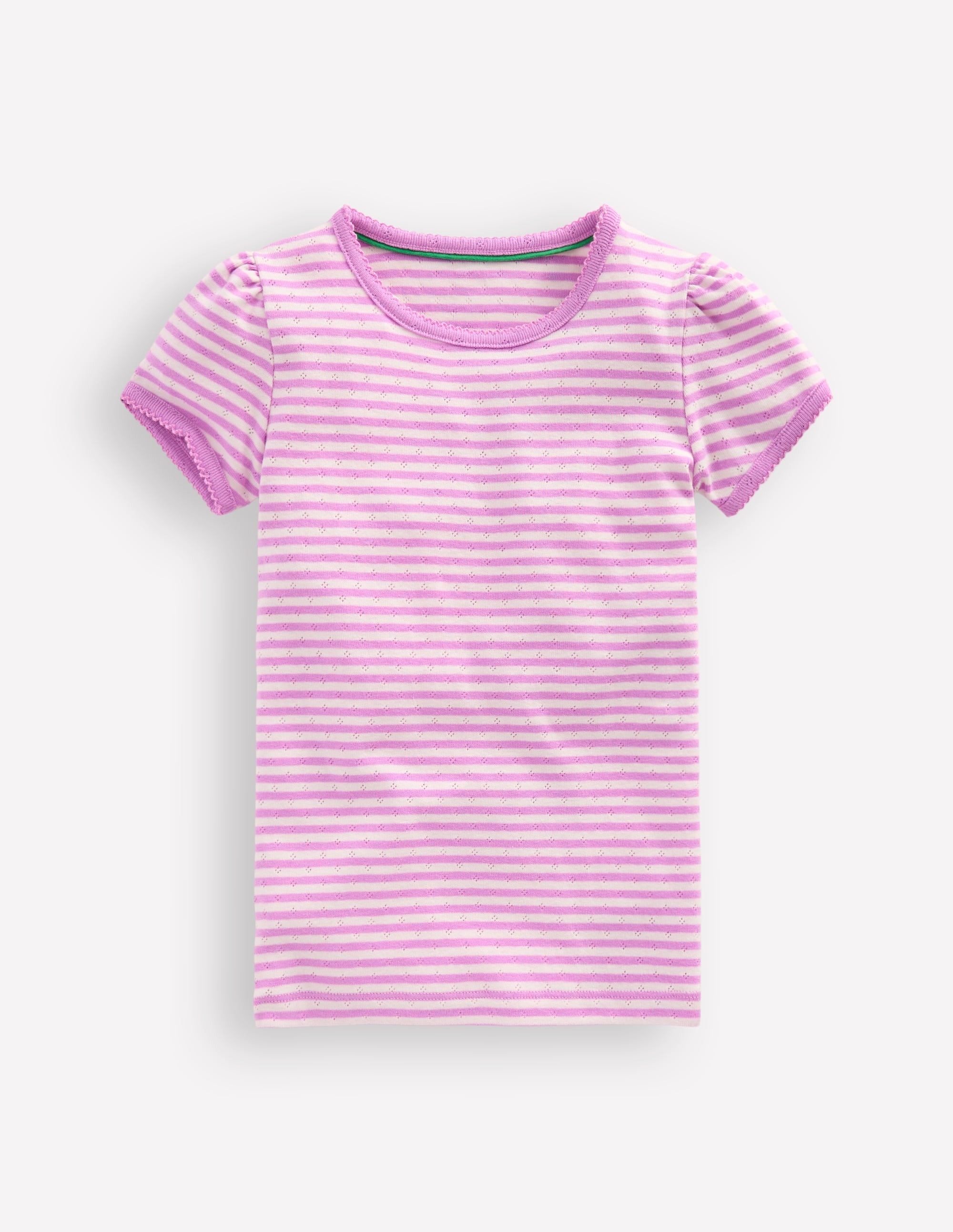Short Sleeve Pointelle Top-Sugared - Image 1