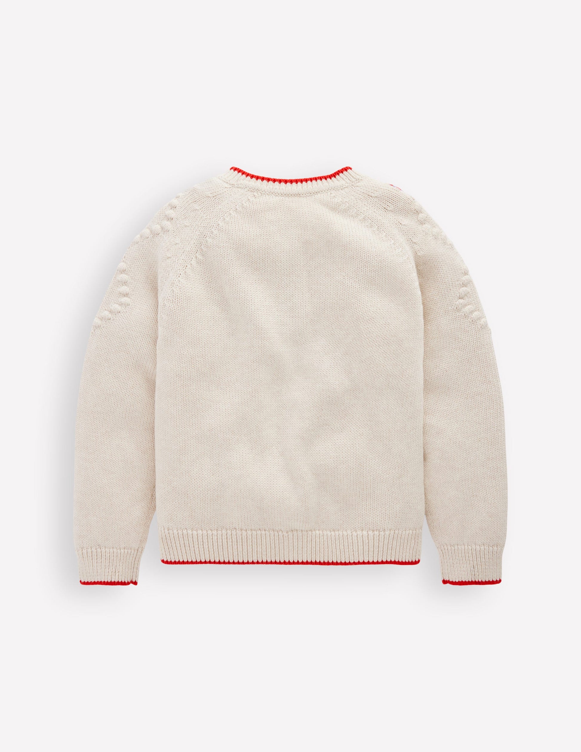 Cotton Embroidered Cardigan-Ecru Marl Flowers-5