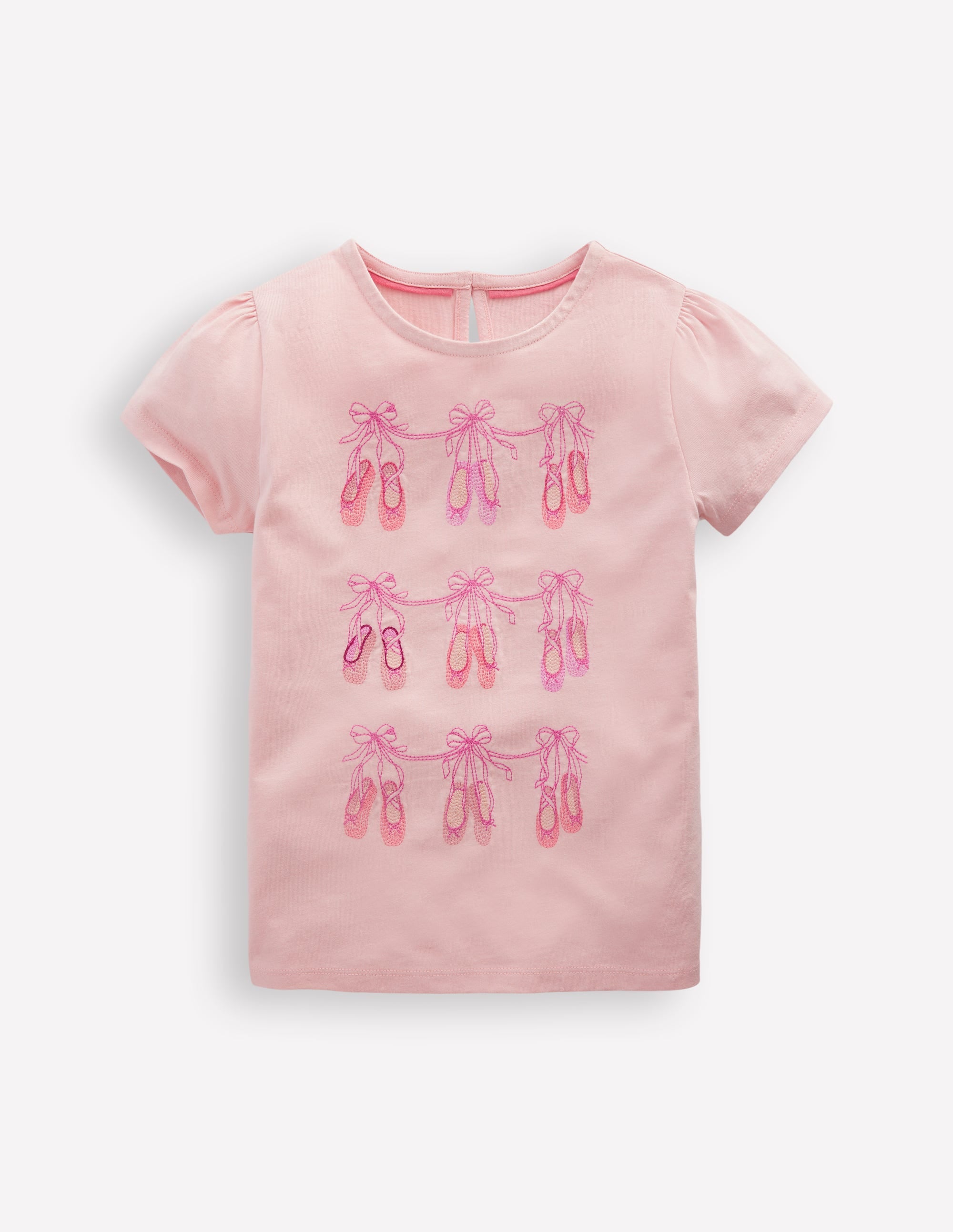Puff Sleeve Superstitch Top-French Pink Ballet Shoes - Image 1