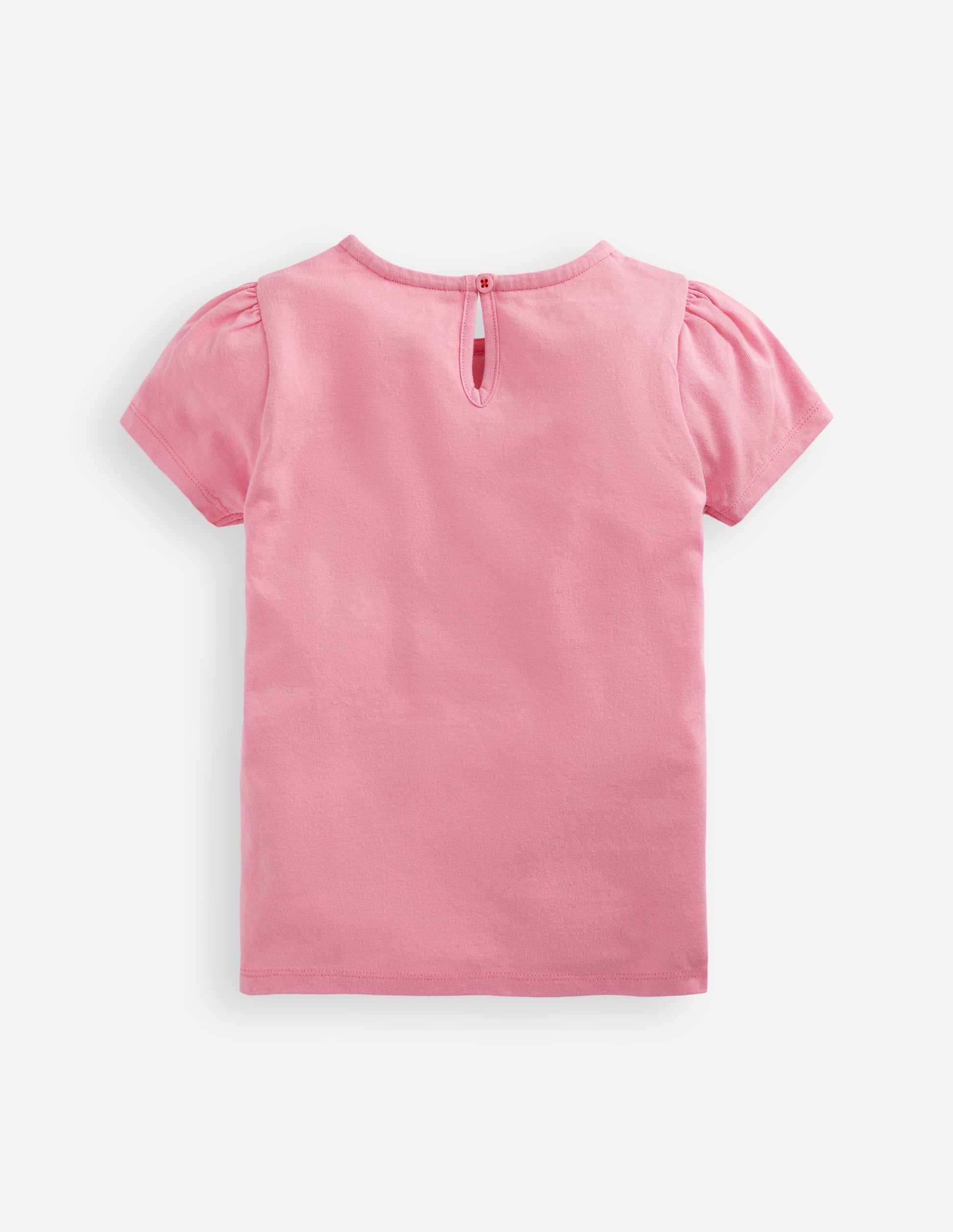 Puff Sleeve Superstitch Top-Pink Unicorns-2