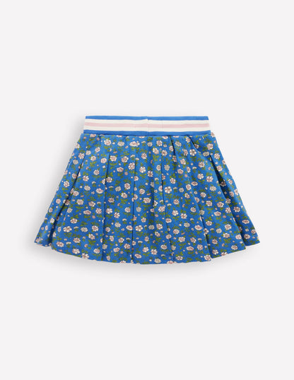 Pleated Jersey Skort-Bluejay Garden Flower-2