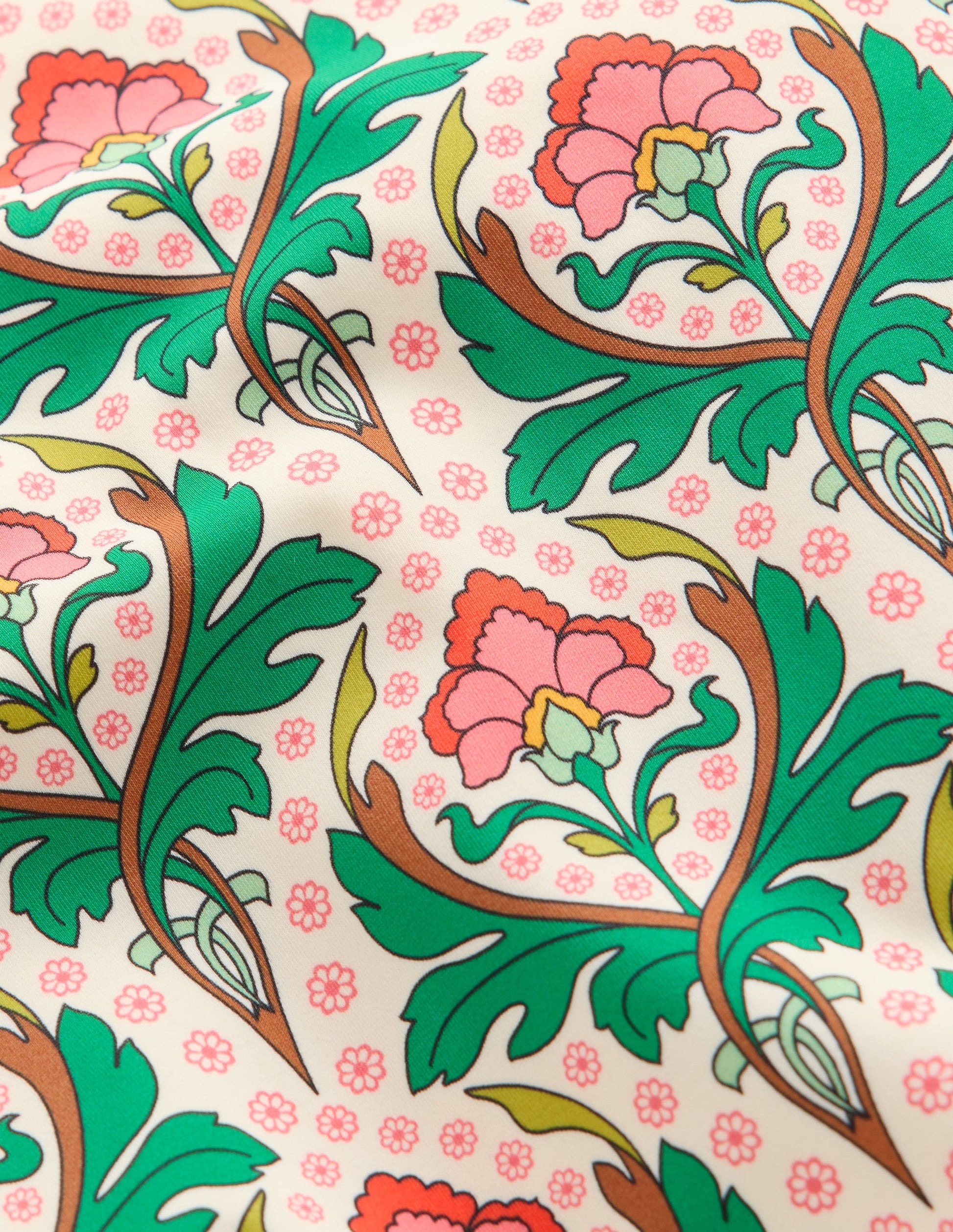 Hallie Frill Strap Swimsuit-Multi Woodblock Floral-3