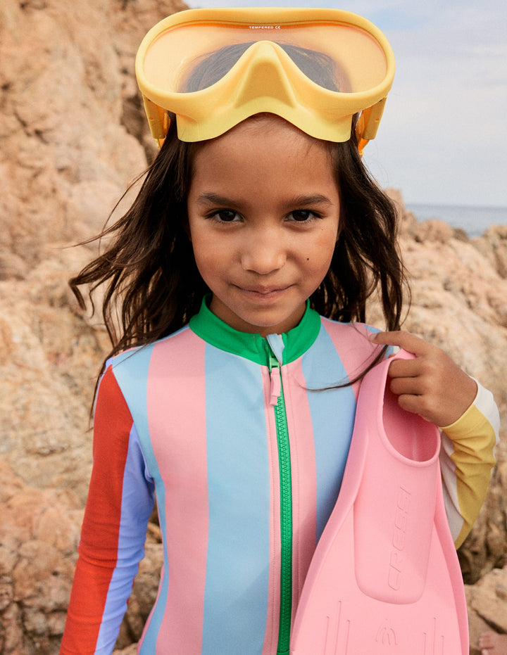 Long-Sleeved Swimsuit-Hotpotch Stripe