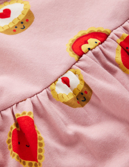 Ariel Twirly Jersey Dress-Vintage Pink Sweet Treats-3