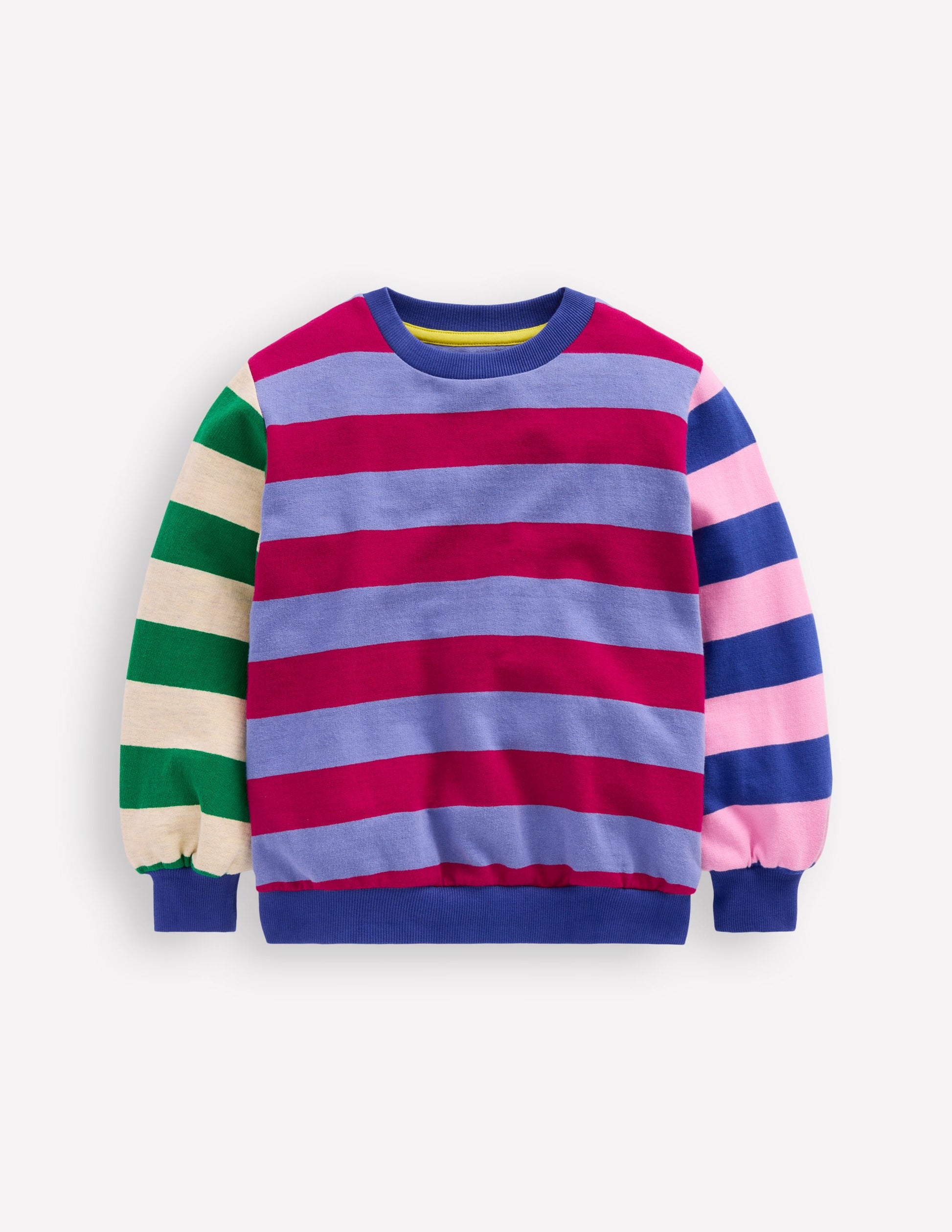 Printed Sweatshirt-Multi Hotch Potch Stripe-1