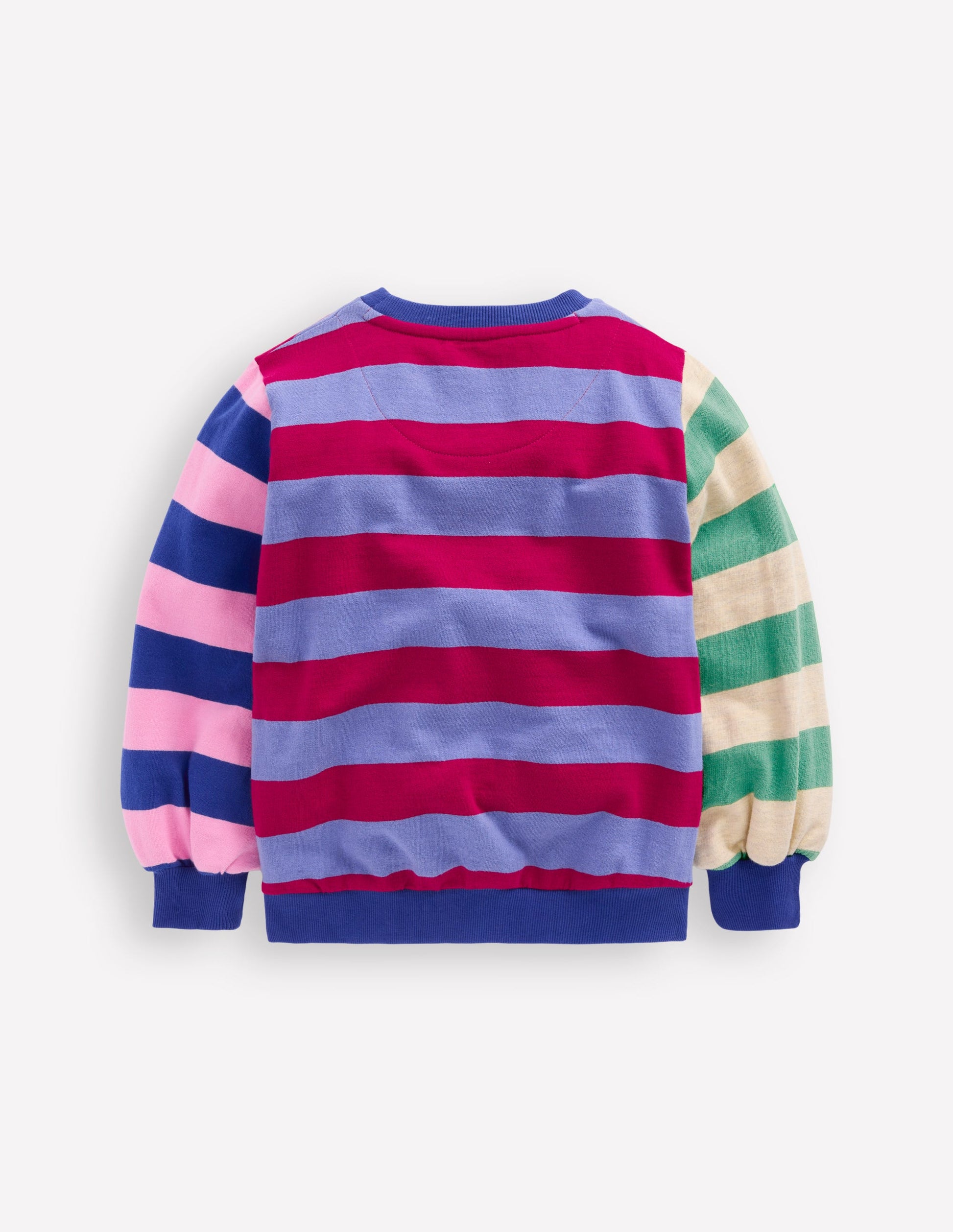 Printed Sweatshirt-Multi Hotch Potch Stripe-2