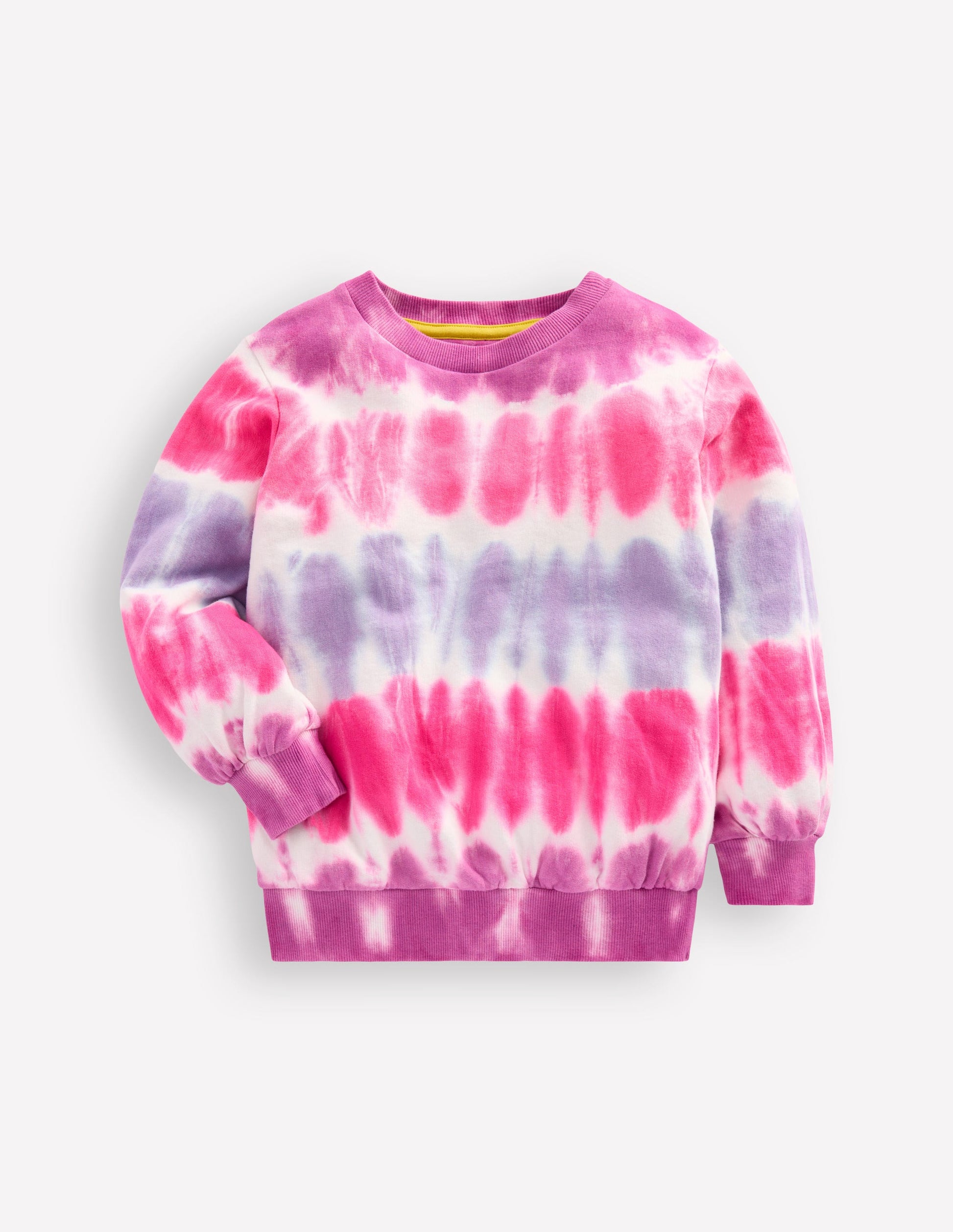 Printed Sweatshirt-Pink Tie Dye-1