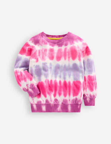 Printed Sweatshirt-Pink Tie Dye