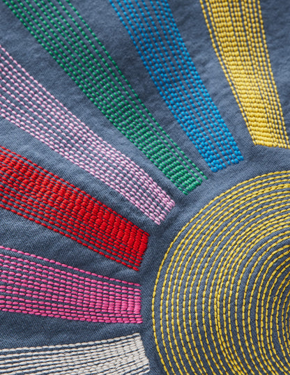 Bobbie Appliqué Sweatshirt-Vintage Indigo Sun-3