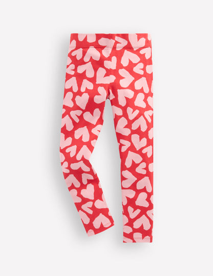 Fun Leggings-Red Hearts-1