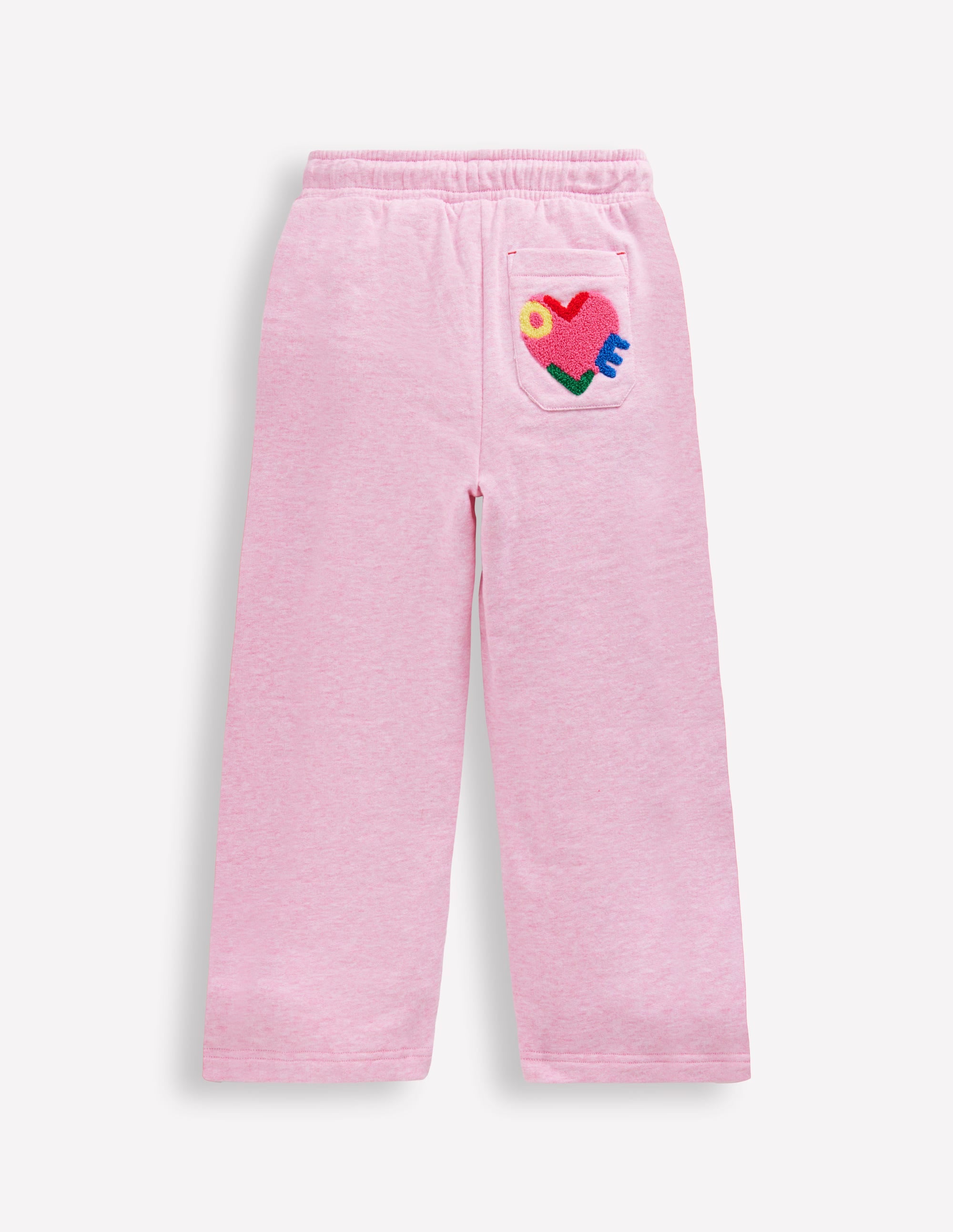 Bobbie Appliqué Sweatpants-Pink Marl Love - Image 1