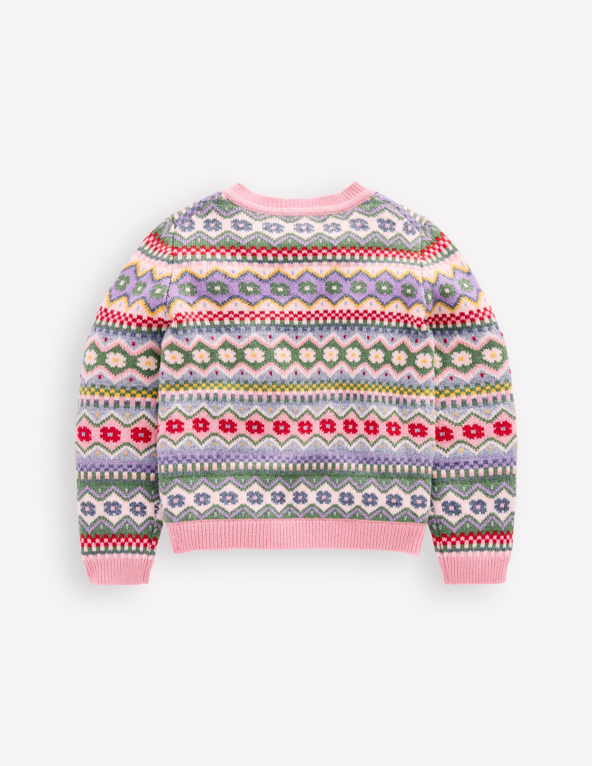 Edie Fair Isle Cardigan-Glacier Blue Pretty Flowers-2