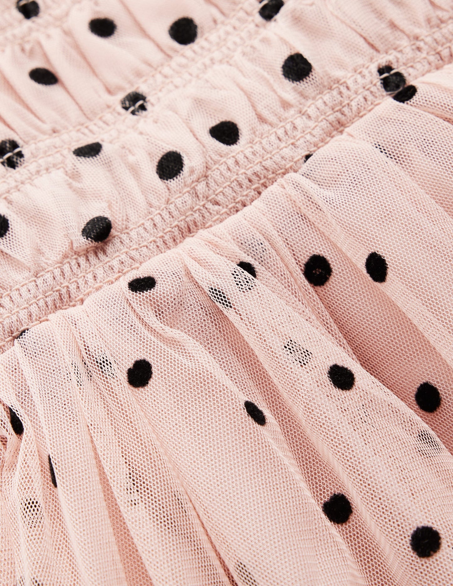 Tulle Bow Occasion Dress-Rose Smoke Flock Spot