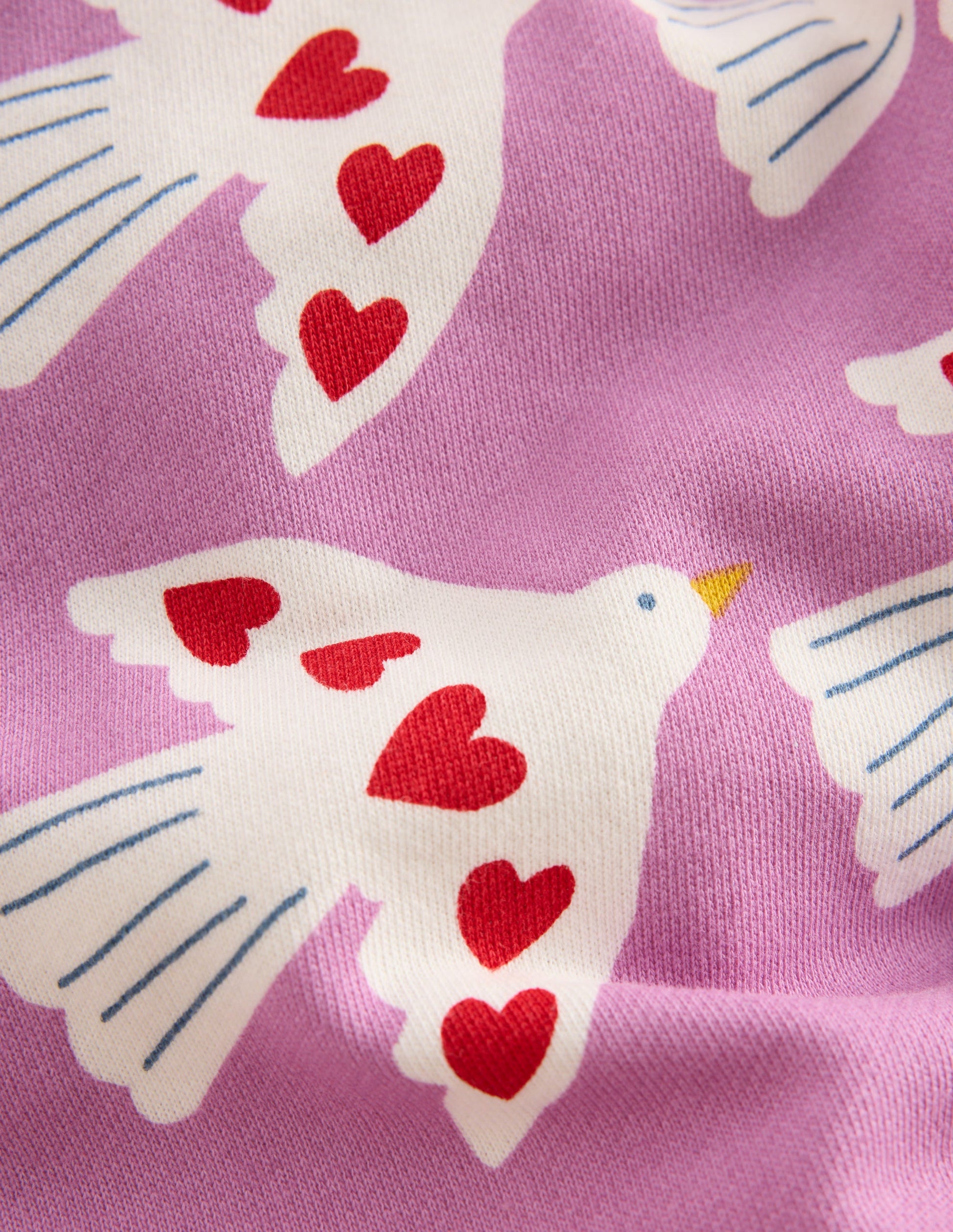 Fun Printed Jogger-Purple Doves-4