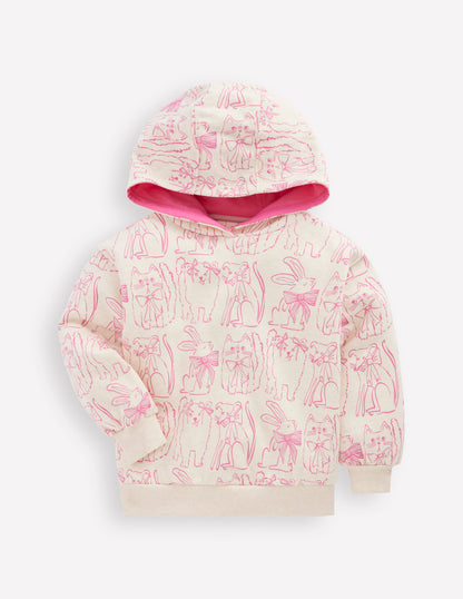Printed Hoody-Oatmeal Pets-5