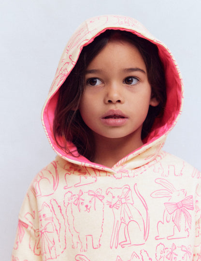 Printed Hoody-Oatmeal Pets-2