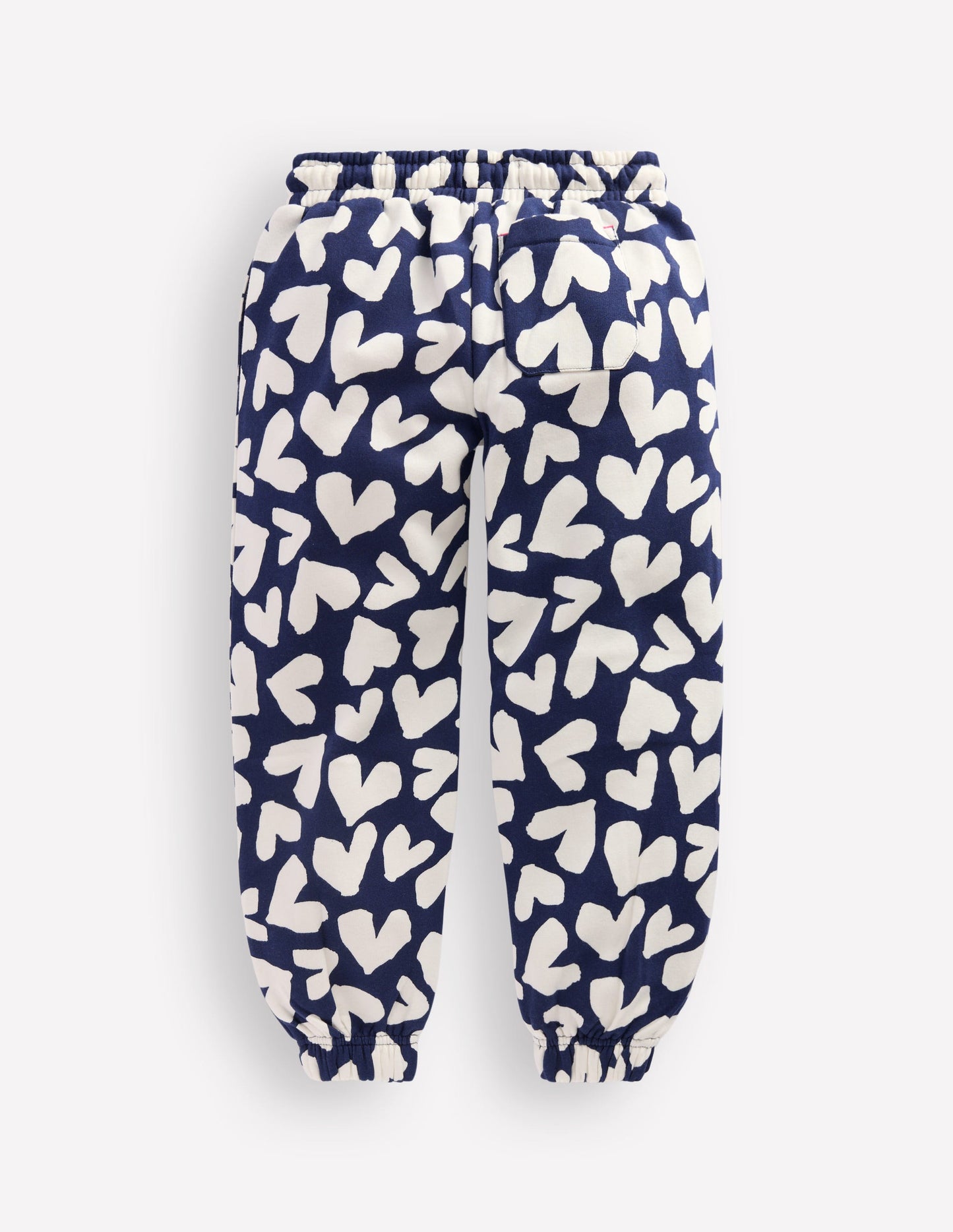 Printed Cosy Sweatpants-Navy Hearts