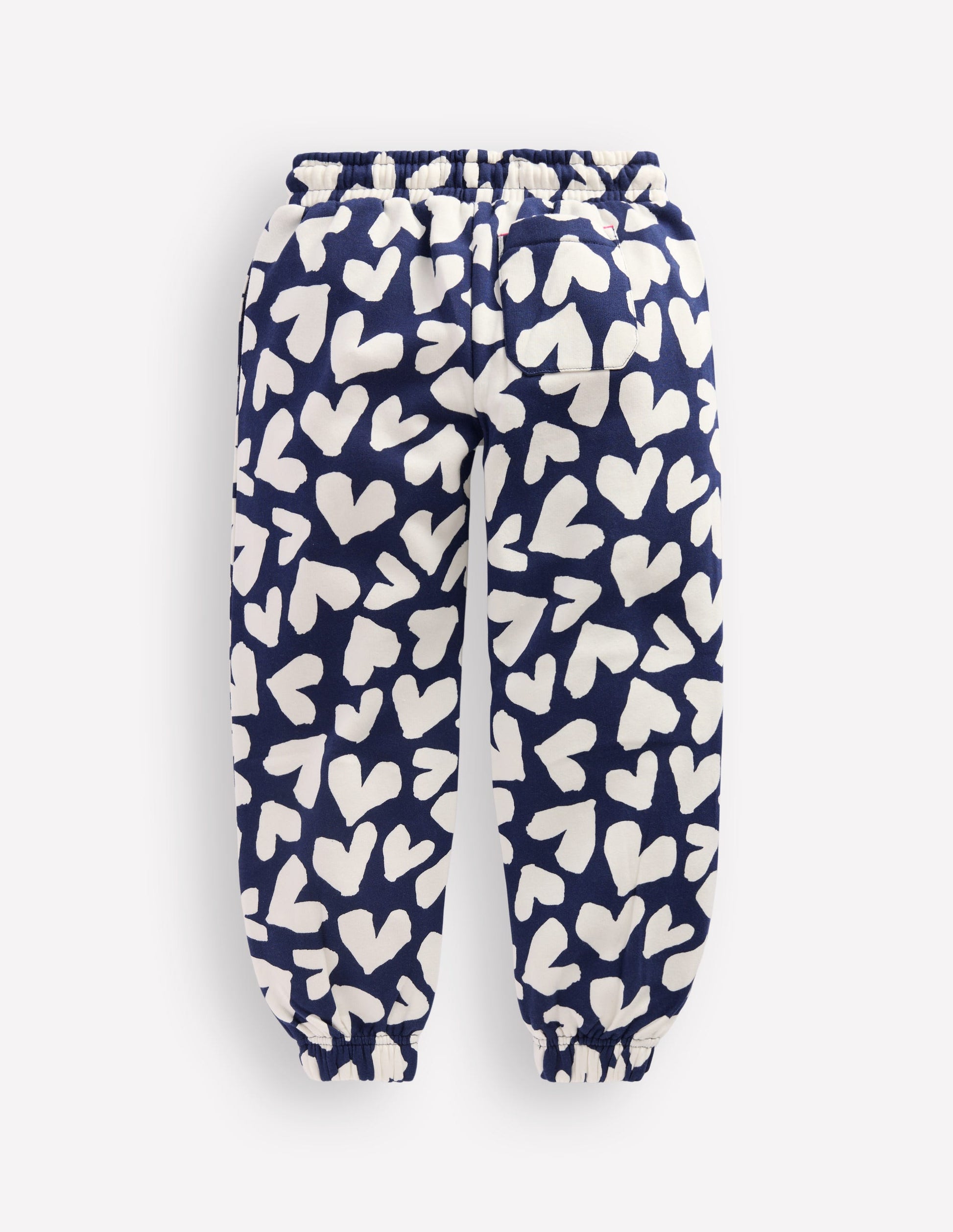 Printed Cosy Sweatpants-Navy Hearts-2