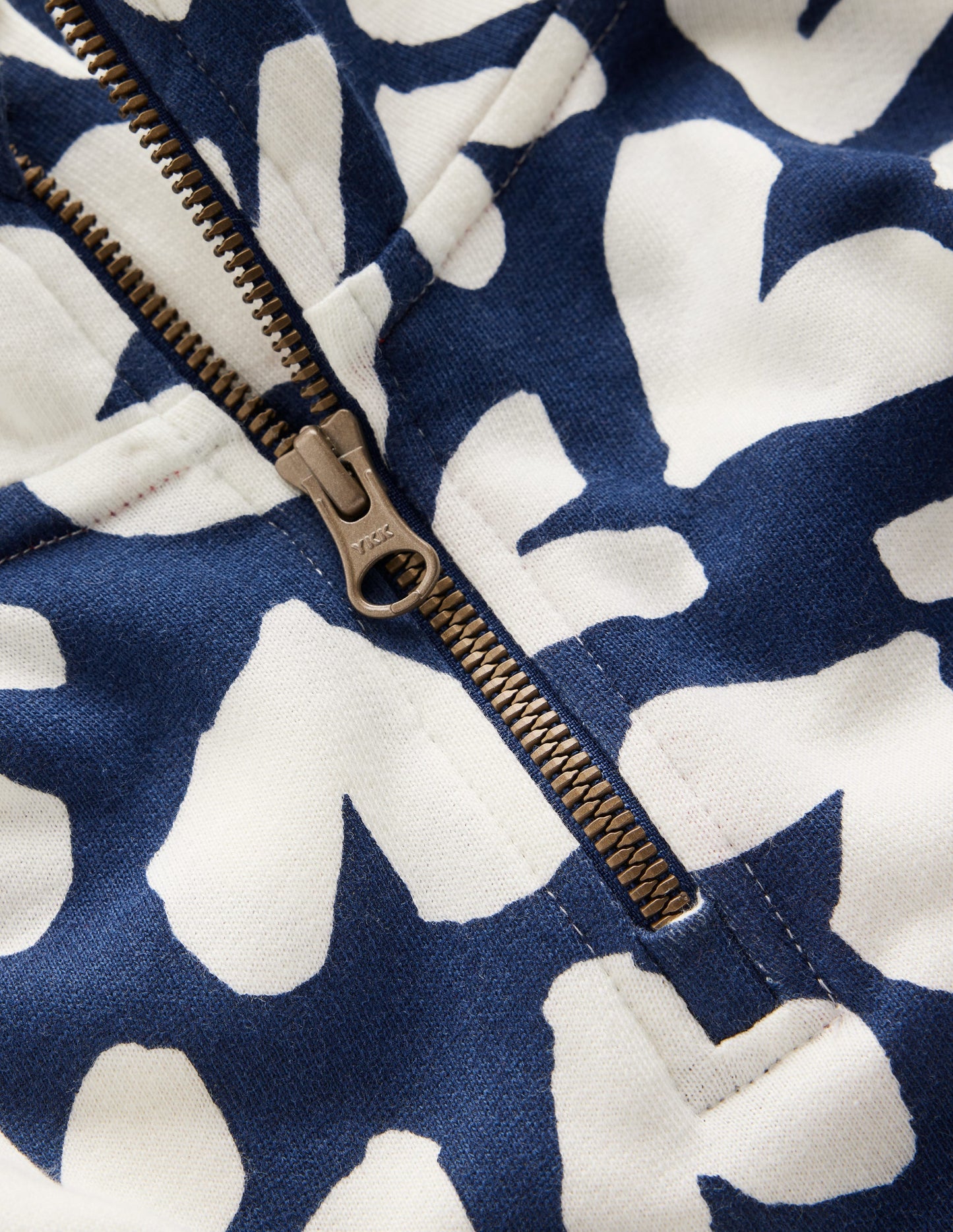 Half Zip Sweat Dress-College Navy Collage Hearts