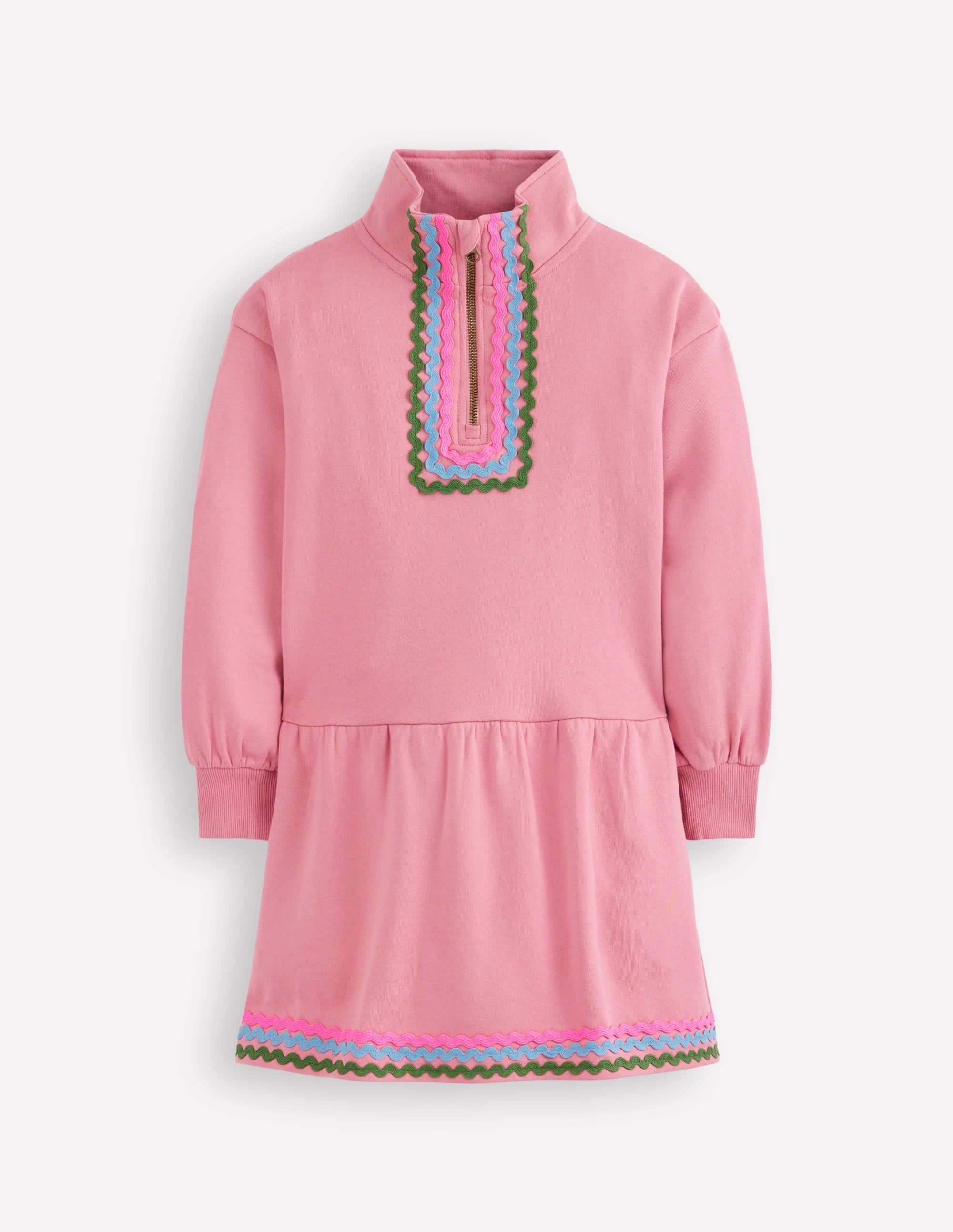 Half Zip Sweat Dress-Pink Haze | Boden USA