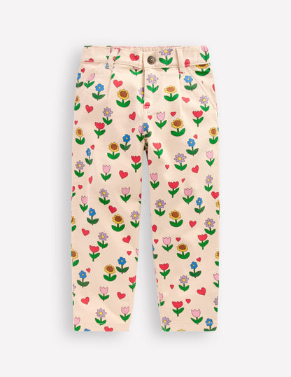 Pleat Jeans-Ivory Sunflower Garden-5