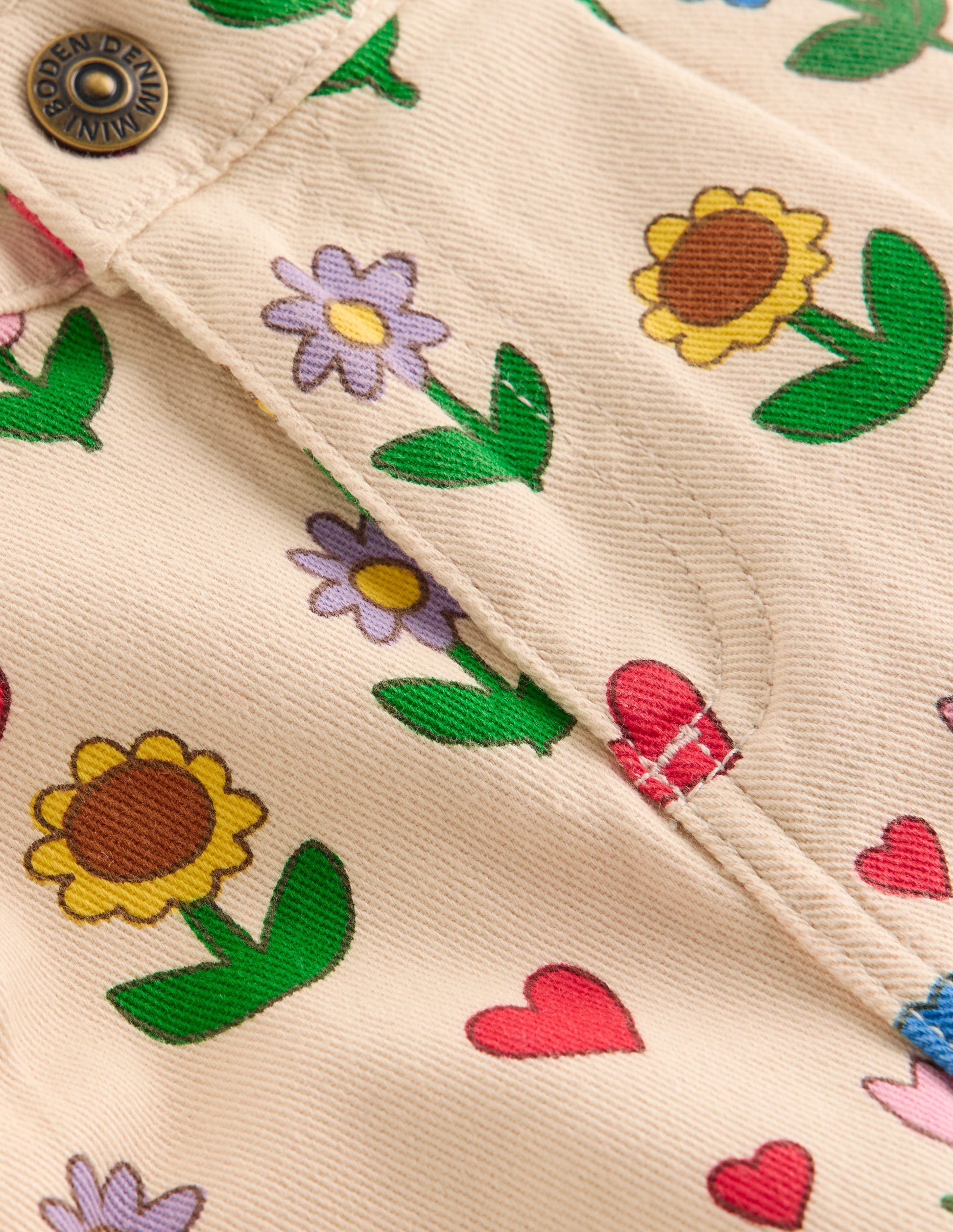 Pleat Jeans-Ivory Sunflower Garden-7