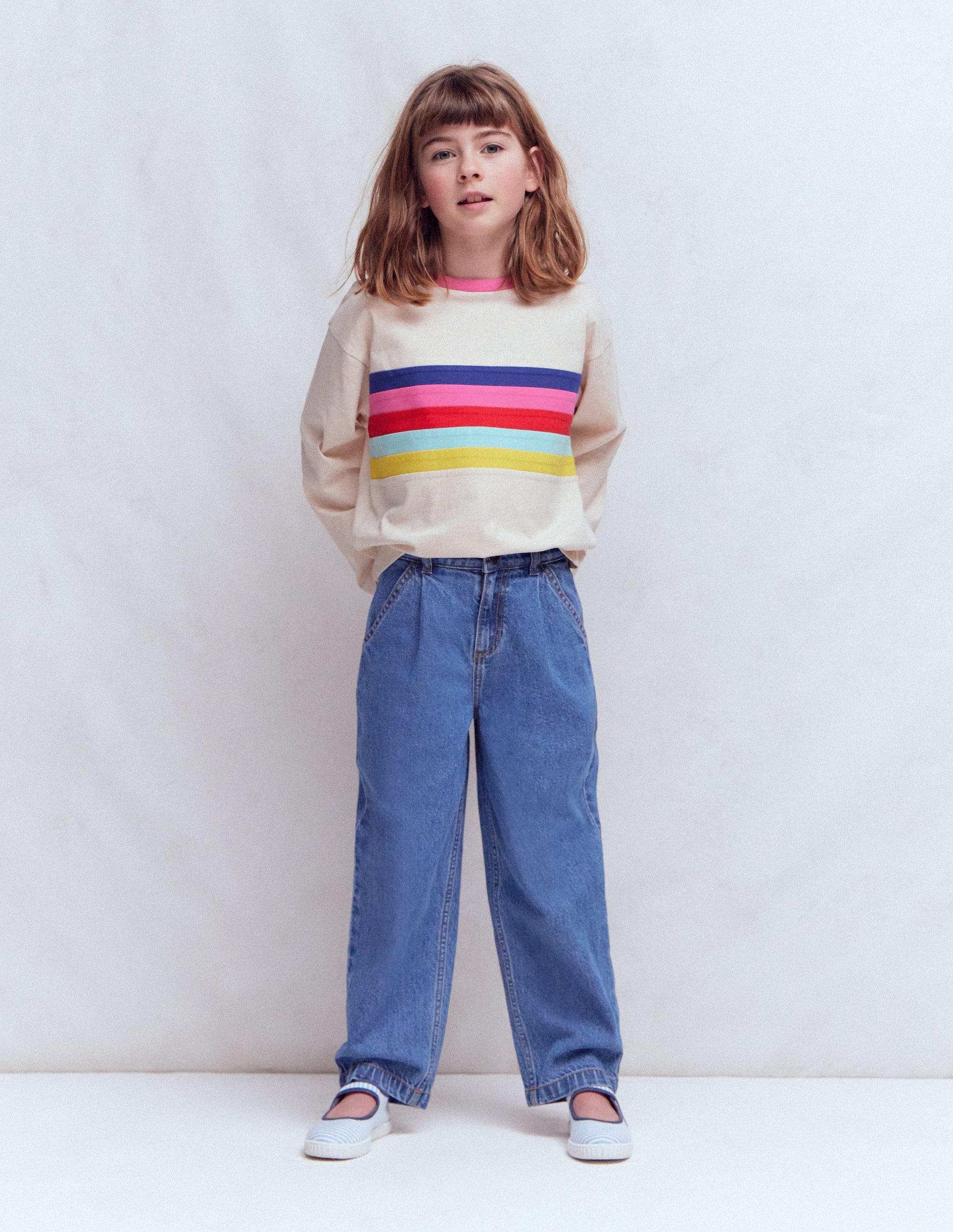 Pleat Jeans-Mid Vintage Denim-1