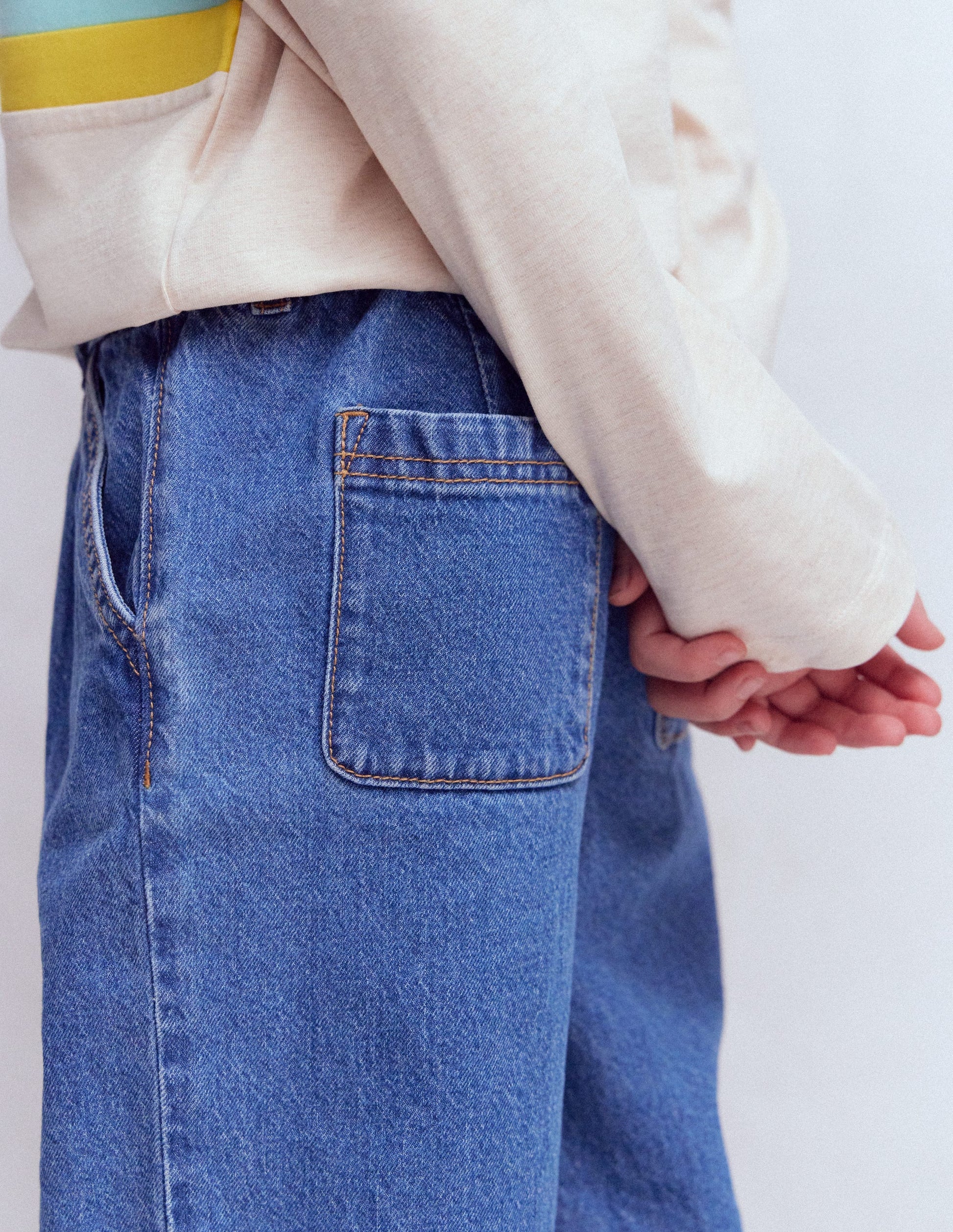 Pleat Jeans-Mid Vintage Denim-2
