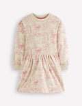 Drop Shoulder Sweat Dress-Oatmeal Marl Favourite Pets
