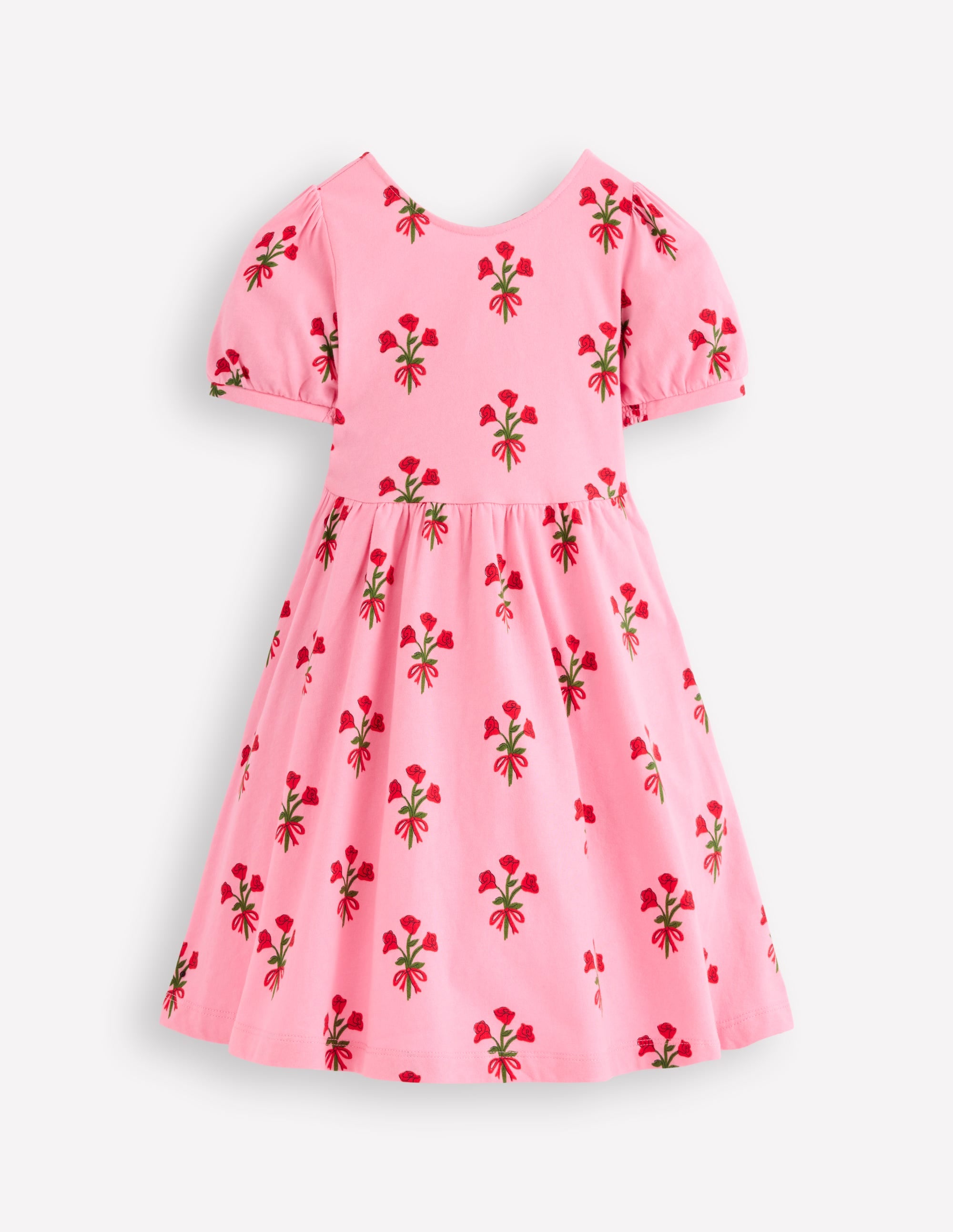 Ballerina Jersey Dress-Bubblegum Pink Posy - Image 1