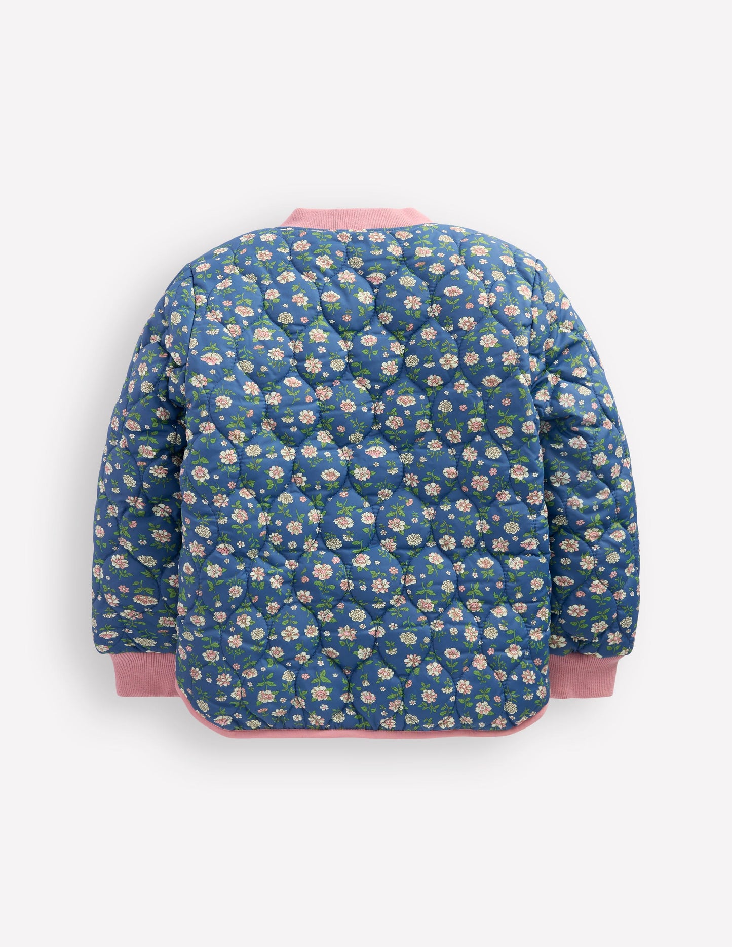 Fun Bomber Jacket-Borg Blue Floral
