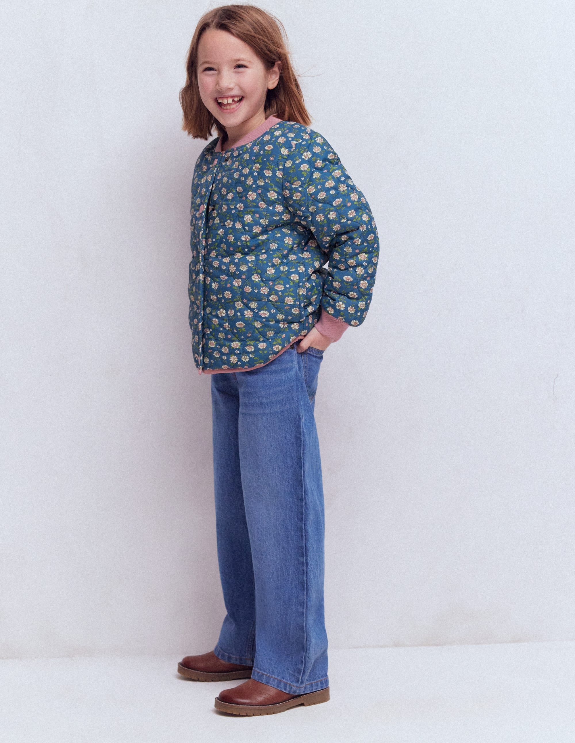 Fun Bomber Jacket-Borg Blue Floral - Image 1
