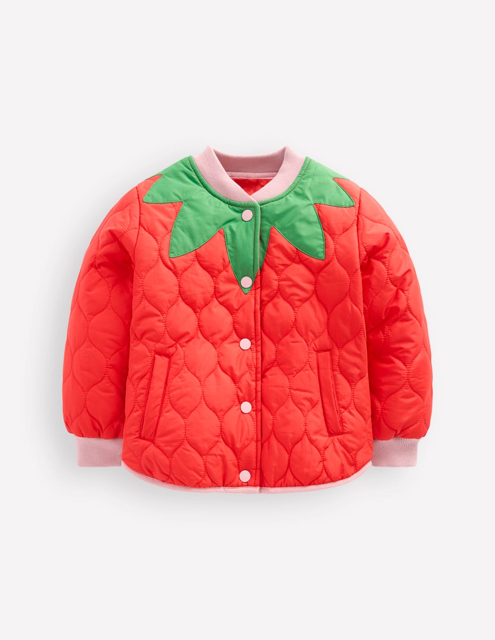 Fun Bomber Jacket-Strawberry Applique - Image 1